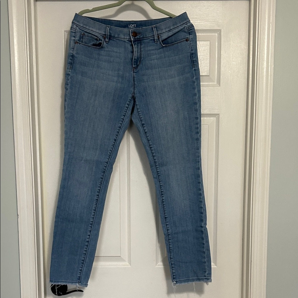 LOFT Light Blue Ankle Skinny Jeans